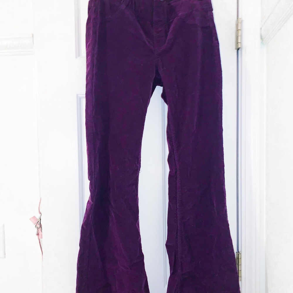 Free People Flare Purple Pants size 28